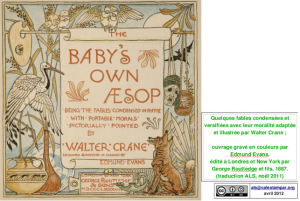 Quatorze fables d'Ésope réécrites et illustrées par Walter Crane.